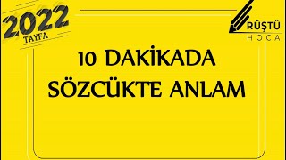 10 DAKİKADA  Sözcükte Anlam  RÜŞTÜ HOCA [upl. by Lucretia]