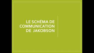 Le schéma de communication de Jakobson [upl. by Joannes]