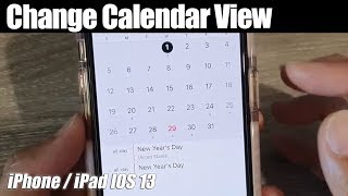 iPhone 11 How to Change Calendar View Day  Week  Month  Year [upl. by Bernita]