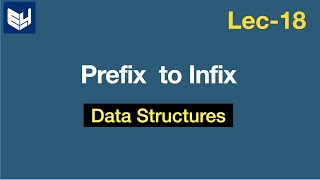 Prefix to Infix Conversion  Examples  DS  Data Structures  Lec18  Bhanu Priya [upl. by Henryson409]