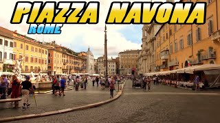 PIAZZA NAVONA  Rome Italy 4k [upl. by Ireland]