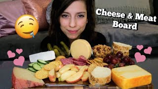 Cheese amp Meat Platter Gouda Brie Munster and Manchego  Mukbang [upl. by Lilah733]