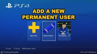 How To Add New PSN User Accounts on PS4  Playstation Tutorial for Additional Master Profile [upl. by Jecho]