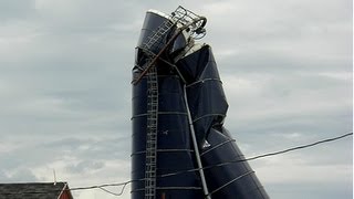 HARVESTORE SILO COLLAPSE and ours [upl. by Ynohtnaeoj22]