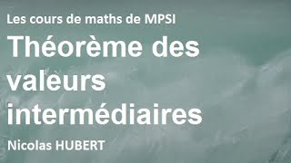 Une démonstration différente du théorème des valeurs intermédiaires [upl. by Kolnos]