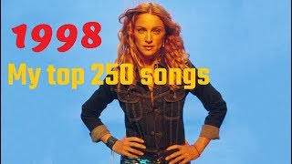 My top 250 of 1998 songs [upl. by Aielam]