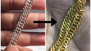 Gold Electro Plating Process for any type of Jewellery Finishing and Polishing [upl. by Kirsten]