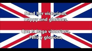 Himno nacional Reino Unido  National anthem of UK EN ES Letra [upl. by Anuat]