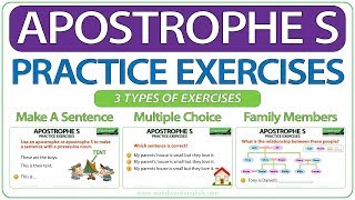 Apostrophe S in English  Practice Exercises [upl. by Nhguaved]