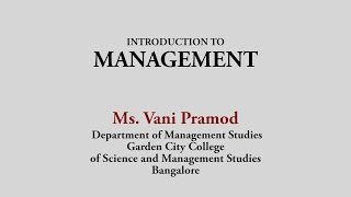 Introduction to management [upl. by Annahsal]