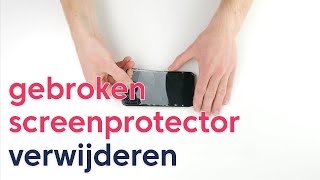 How to gebroken screenprotector verwijderen  gemakkelijke tutorial  Telefoonglaasje [upl. by Innob]