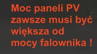 Dlaczego moc paneli ma być większa niż moc falownika [upl. by Amehr130]