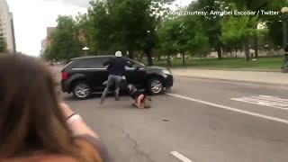 RAW Graphic video shows protester run over in Denver [upl. by Oby]