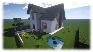 Minecraft Haus Tutorial  Einfamilienhaus NEU Download [upl. by Colwell]