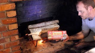 How To Clean Your Chimney  Testing a Creosote Log [upl. by Llered580]