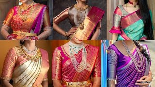 Designer Silk Saree Blouse Designs  25 Amazing Blouse Work Designs For Pattu Sarees [upl. by Ettessil]