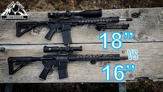 VELOCITY TEST  18quot vs 16quot AR15 [upl. by Granoff]