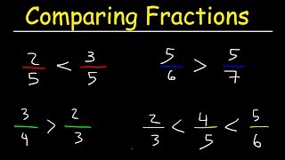 Comparing Fractions With Different Denominators [upl. by Tomasina]