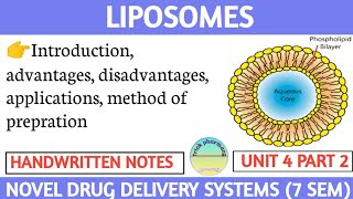 Liposomes drug delivery systems  NDDS  7 semester [upl. by Lister]