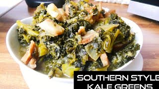 Southern Style Kale Greens Recipe Christinesworldspice recipe viral kale [upl. by Artemas650]