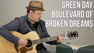 Green Day Boulevard of Broken Dreams Easy Acoustic Guitar Lesson  Tutorial [upl. by Che]