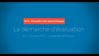 La démarche dévaluation des apprentissages [upl. by Plantagenet]