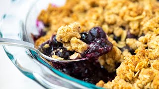 Easy Blueberry Crumble Recipe [upl. by Ayam]