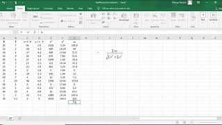 Karl Pearsons Correlation Coefficient  Step by Step Calculation  in Excel [upl. by Yllatan164]