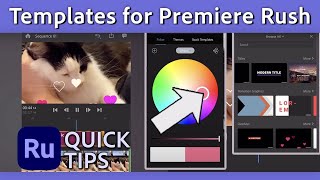 How to Use Motion Graphics Templates in Premiere Rush  Adobe Tutorial w Jessica Neistadt [upl. by Tad732]