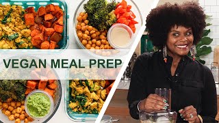 How To Meal Prep 12 Easy Vegan Recipes In 90 Minutes For A Beginner [upl. by Swift53]