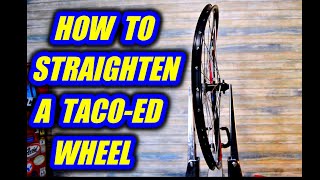 How To Fix Or Straighten A Tacod Bicycle Wheel [upl. by Daj]