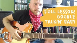 FULL LESSON DOUBLE TALKIN BABY  Stray Cats version [upl. by Eelyahs]