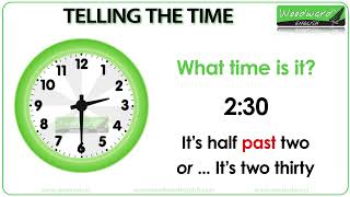 Telling the Time in English  Learn how to tell the time in English with Pronunciation [upl. by Yadrahc54]