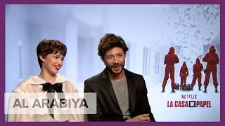 La Casa de Papel’s Álvaro Morte and Úrsula Corberó talk hotlyanticipated Part 3 [upl. by Odnaloy]