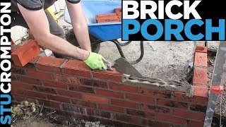 how to build a brick porch  bricklaying tutorial stu crompton [upl. by Lletnwahs742]