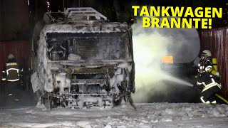 VOLLALARM FEUERWEHR ROMMERSKIRCHEN  Tankwagen brannte auf einem Firmengelände [upl. by Finbar638]