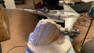 Revell 124 N1 Starfighter Mandalorian build part 3 [upl. by Oirottiv]