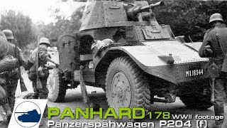 WW2 Panhard 178  Panzerspähwagen P204 f footage [upl. by Shanleigh]