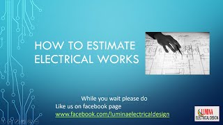 How to Estimate Electrical Works  Residential [upl. by Shreve]