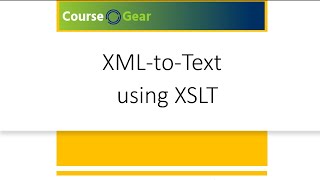 XMLtoText Using XSLT [upl. by Khichabia693]