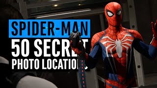 SpiderMan PS4  All 50 Secret Photos Locations Hidden Suit [upl. by Remsen73]