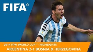 Argentina v Bosnia amp Herzegovina  2014 FIFA World Cup  Match Highlights [upl. by Eemak542]