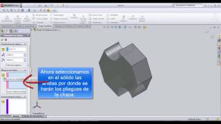 Video tutorial Convertir Solido en Chapa Metálica  SOLIDWORKS [upl. by Raul]