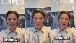 Edvin Ryding talking about Gåsmamman season 5 [upl. by Leirraj]