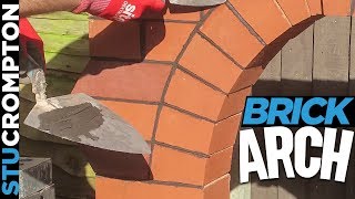 Bricklaying  Building Brick Arch feature [upl. by Lindholm]