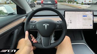 My First Tesla Experience 2021 Model 3 Long Range First Impressions and Drive [upl. by Pergrim]