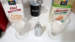 Oat Milk vs Almond Milk part 2 Frothing Test [upl. by Hillard970]