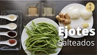 SUB Ejotes Salteados Estilo Cantonés  炒四季豆  Stir Fried Green Beans  Comida China [upl. by Imehon990]