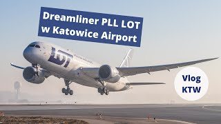 Dreamliner PLL LOT w Katowice Airport  VlogKTW 26 [upl. by Leahcimnaes397]