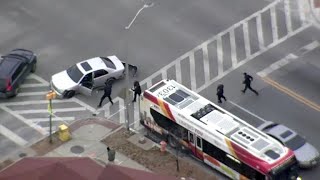 Baltimore police chase seen on dramatic video [upl. by Intihw]